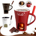 Ceramic Ice Cream Cup Set of 2 with Forks, 5 oz Novelty Dessert and Coffee Cups [YQT:BZT-261015-005:4fdd3d0781be2015]