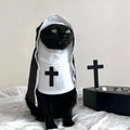 Black and White Hooded Nun Costume for Cats and Dogs [YQT:BZ-261008-004:1fe2ceda9e6f2598]