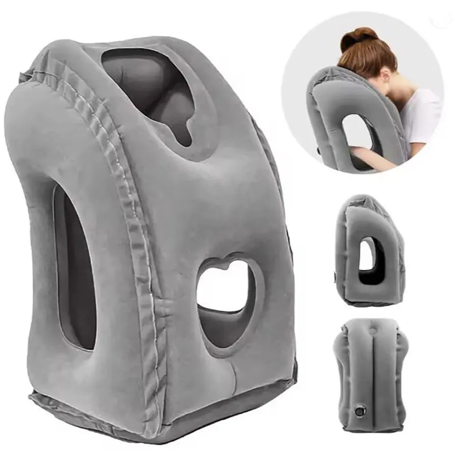 Inflatable Travel Pillow with Head Opening and Side Arm Openings [YQT:BZ-261010-002:980b064e49b5755f]