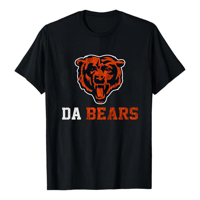 Da Bears Roaring Bear Head Chicago Football Fan Graphic Shirt