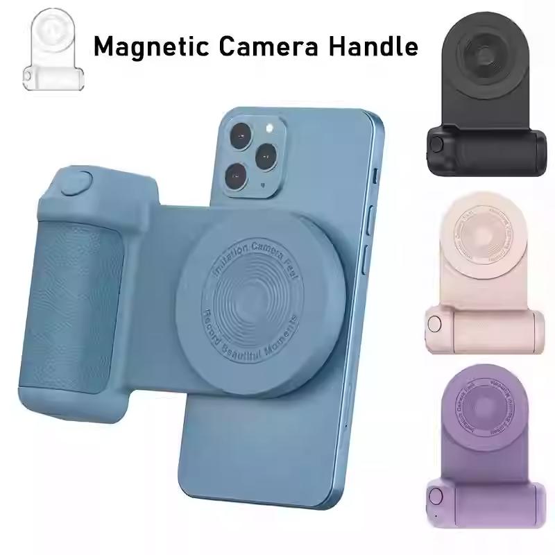 Magnetic Phone Camera Grip Selfie Stick with Wireless Remote and 360 Degree Rotation [YQT:BZT-261015-002:a89f72484693c120]