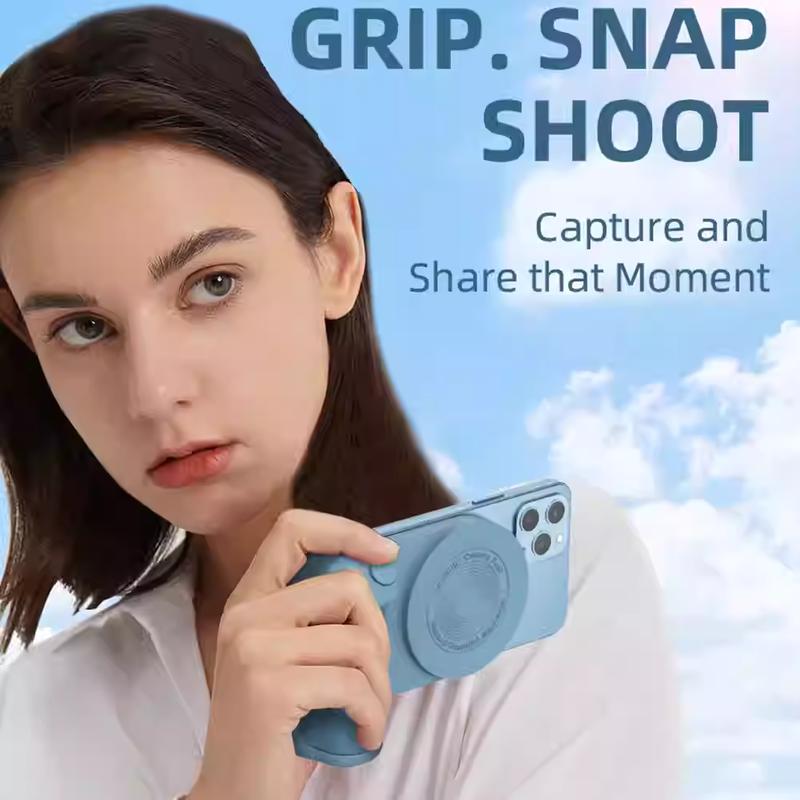 Magnetic Phone Camera Grip Selfie Stick with Wireless Remote and 360 Degree Rotation [YQT:BZT-261015-002:e87e284efb8c0e50]
