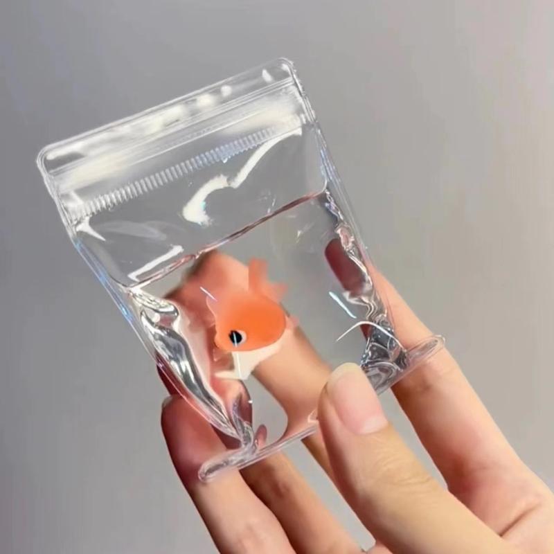 Cute Orange Goldfish Squeeze Toy in a Clear Pouch Design [YQT:BZ-261014-001:d091e52ef28ec27c]