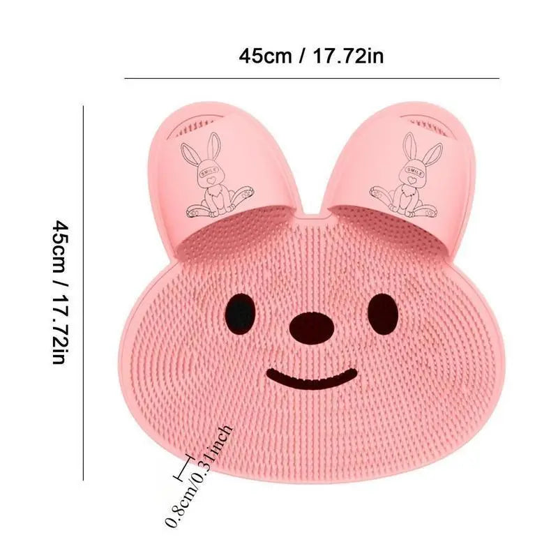 Rabbit Design Silicone Foot Scrubber and Massage Pad for the Shower [YQT:BZ-261008-001:80854af56167b5de]