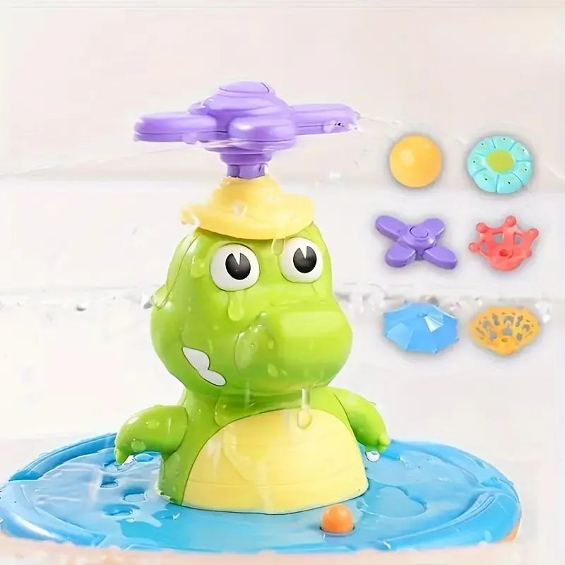 Light Up Crocodile Bath Toy with Water Fountain and Floating Base [YQT:BZ-261010-007:2bf496df1f0527ba]