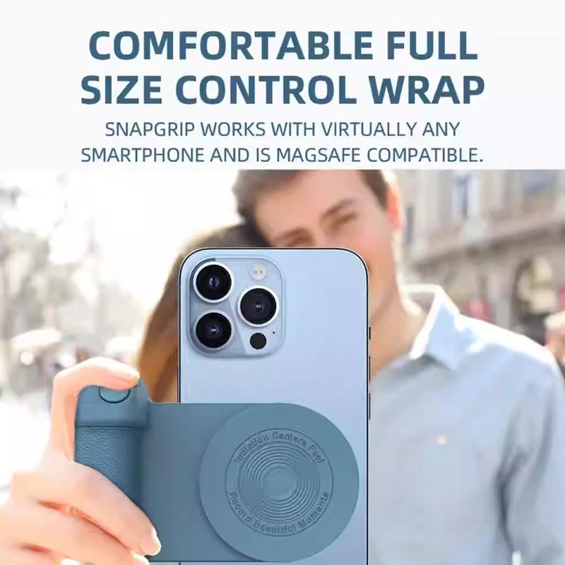 Magnetic Phone Camera Grip Selfie Stick with Wireless Remote and 360 Degree Rotation [YQT:BZT-261015-002:fdacec3437e9674a]