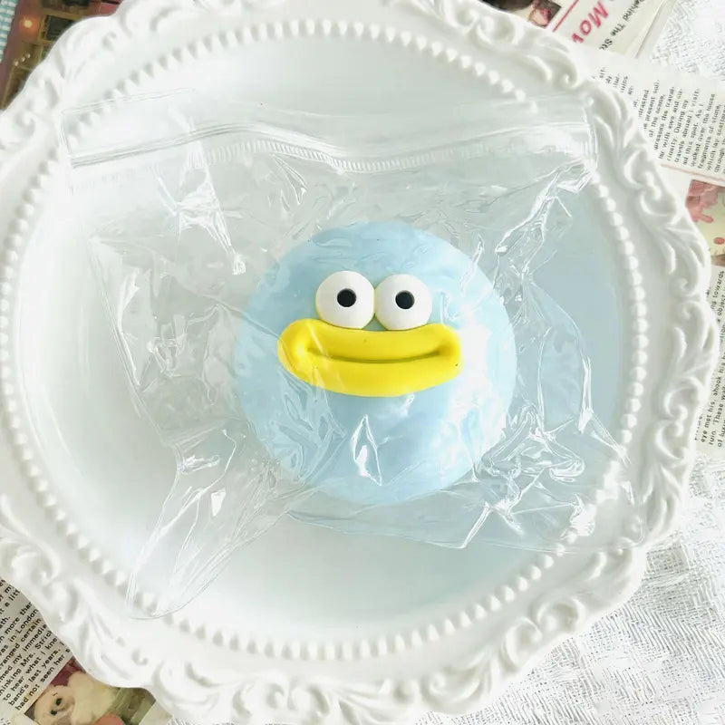 Round Dumpling Squishy Toy with Big Eyes and Smiling Mouth [YQT:BZ-261010-005:79f8329074b5a81c]