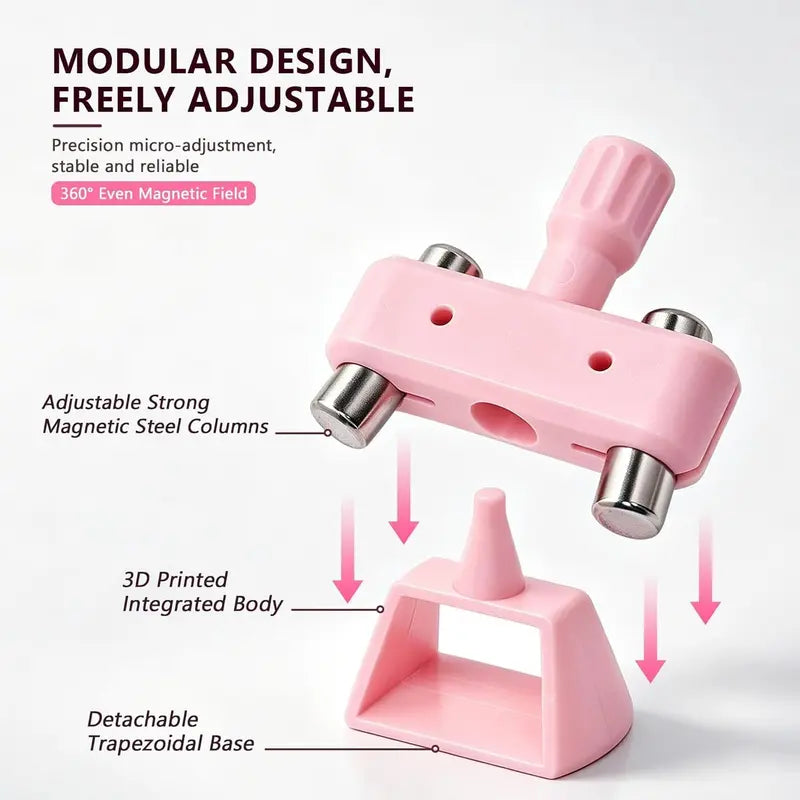 Adjustable Magnetic Cat Eye Nail Art Tool with Detachable Base [YQT:BZ-261005-002:c8922f1c61e8b040]