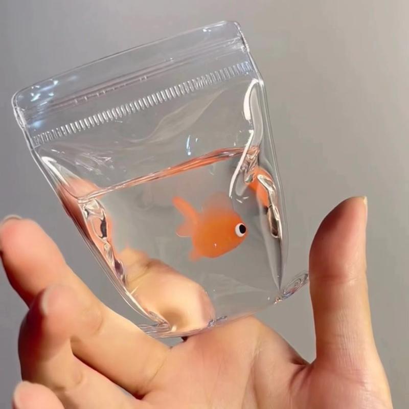 Cute Orange Goldfish Squeeze Toy in a Clear Pouch Design [YQT:BZ-261014-001:9cb1cbb03a0f2080]