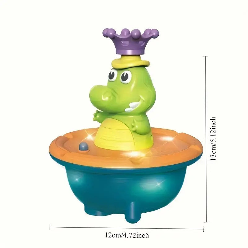 Light Up Crocodile Bath Toy with Water Fountain and Floating Base [YQT:BZ-261010-007:fd04bb360f5b289a]