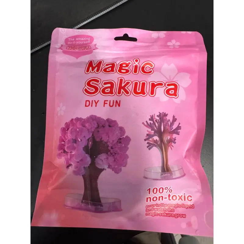 Magic Growing Crystal Sakura Tree DIY Kit with Pink Blossoms [YQT:BZ-261006-003:dba9578f9c085da0]