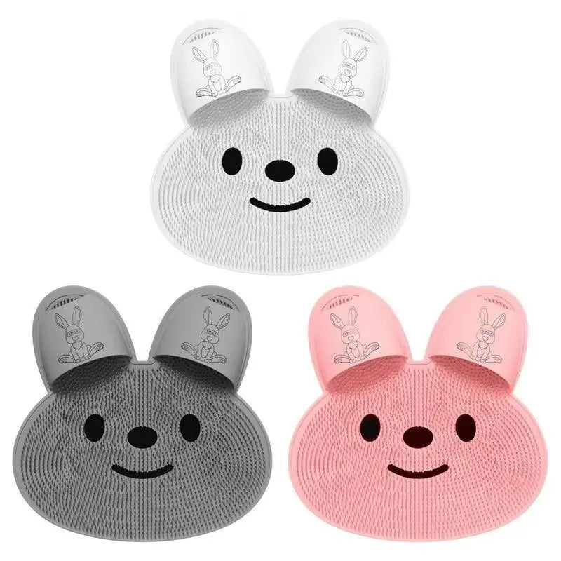 Rabbit Design Silicone Foot Scrubber and Massage Pad for the Shower [YQT:BZ-261008-001:987b8c5a281ef64c]