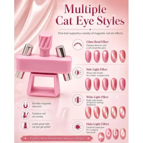 Adjustable Magnetic Cat Eye Nail Art Tool with Detachable Base [YQT:BZ-261005-002:bfbb272e689ae7f4]