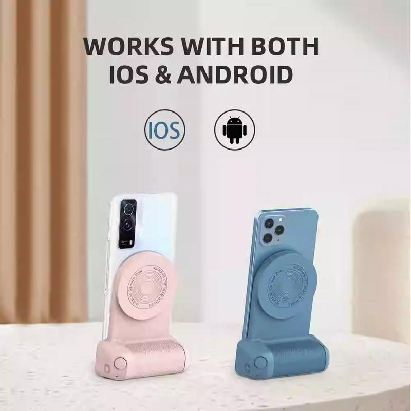 Magnetic Phone Camera Grip Selfie Stick with Wireless Remote and 360 Degree Rotation [YQT:BZT-261015-002:5330fb0f946e3609]