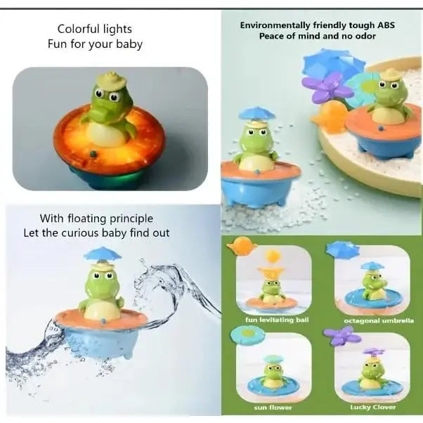 Light Up Crocodile Bath Toy with Water Fountain and Floating Base [YQT:BZ-261010-007:ba45415c835d81e9]