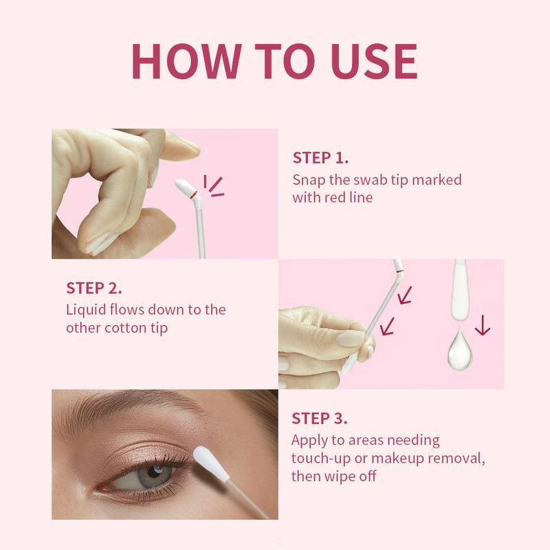 Pre-Moistened Makeup Remover Cotton Swabs, 50 Individually Wrapped Travel Touch-Up Sticks [YQT:BZT-261014-006:6a8e65b41515e8da]