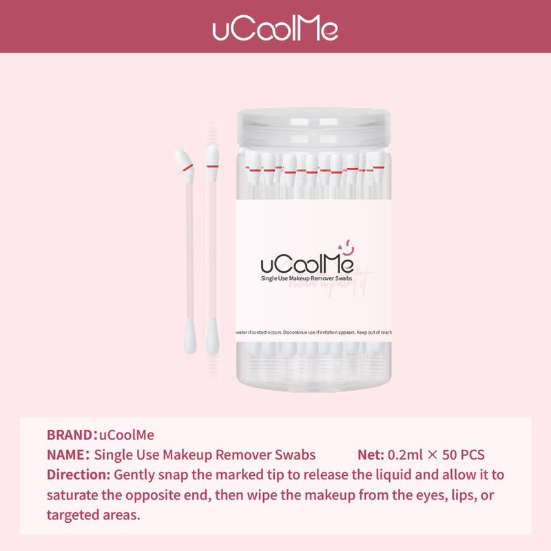 Pre-Moistened Makeup Remover Cotton Swabs, 50 Individually Wrapped Travel Touch-Up Sticks [YQT:BZT-261014-006:6836dd416d95d42d]