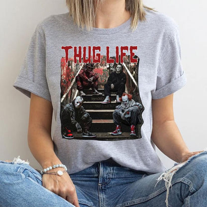 Halloween Horror Characters THUG LIFE Shirt