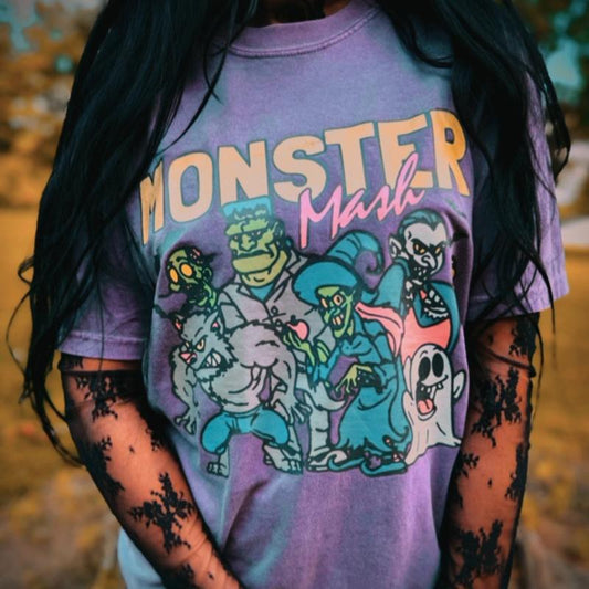 Monster Mash Vintage 90s Comfort Colors Tshirt Multiple Colors