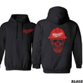 Funny Milwaukee Hoodie/Sweatshirt/T-Shirt Pullover with Red Hard Hat Skull Design