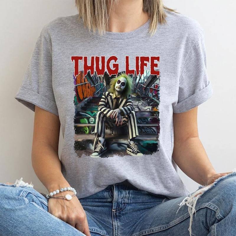 Halloween ThugLife Horror Characters TShirt, Every Characters Tee Shirt