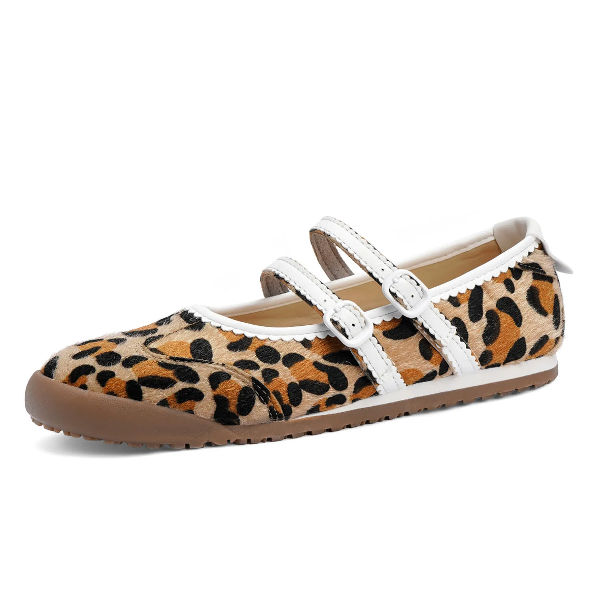 Women's Double Strap Mary Jane Ballet Flats with Scalloped Trim [YQT:ULO-260921-004:c0c9e8c3e8982ce6]