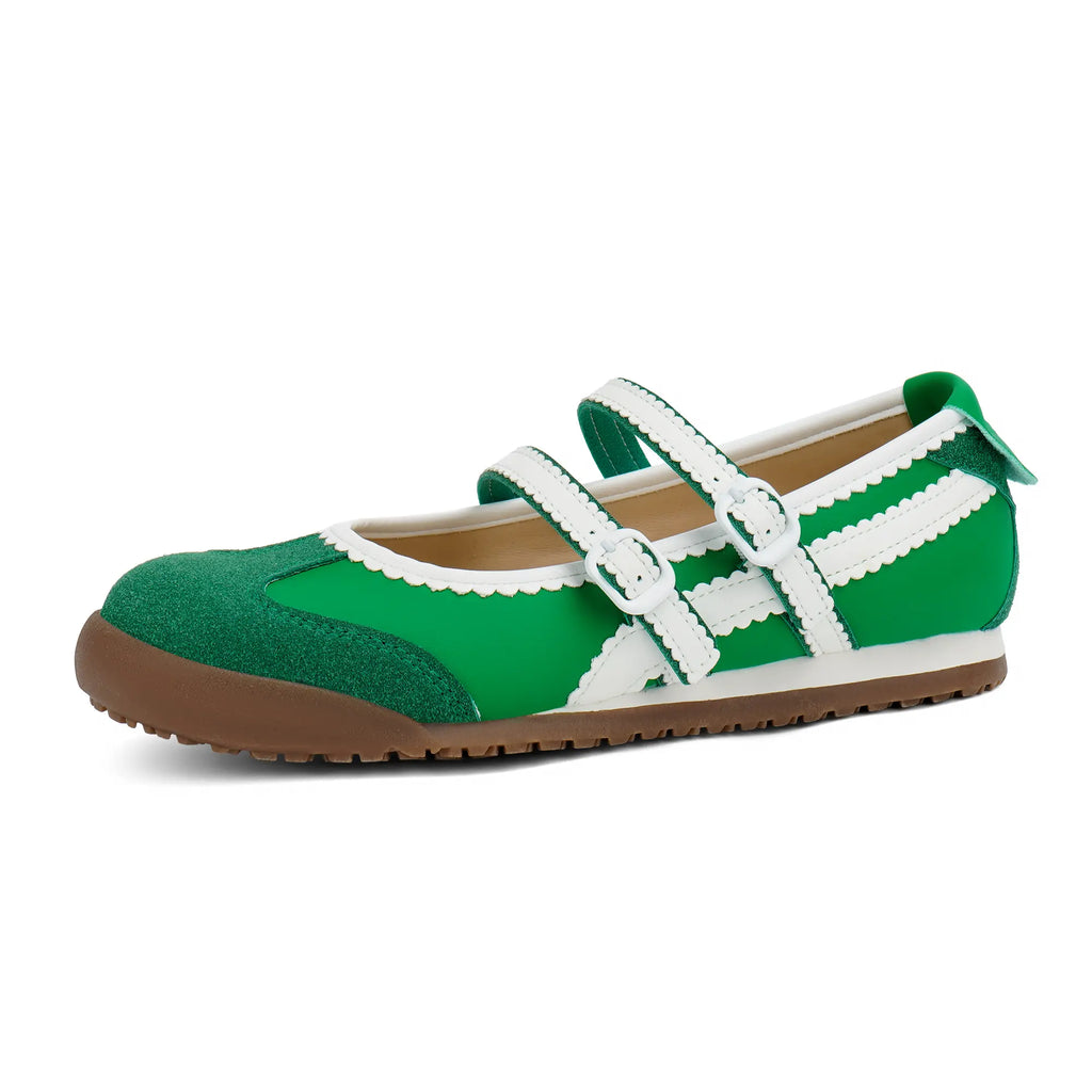 Women's Double Strap Mary Jane Ballet Flats with Scalloped Trim [YQT:ULO-260921-004:1b8d3e94fd37fb27]