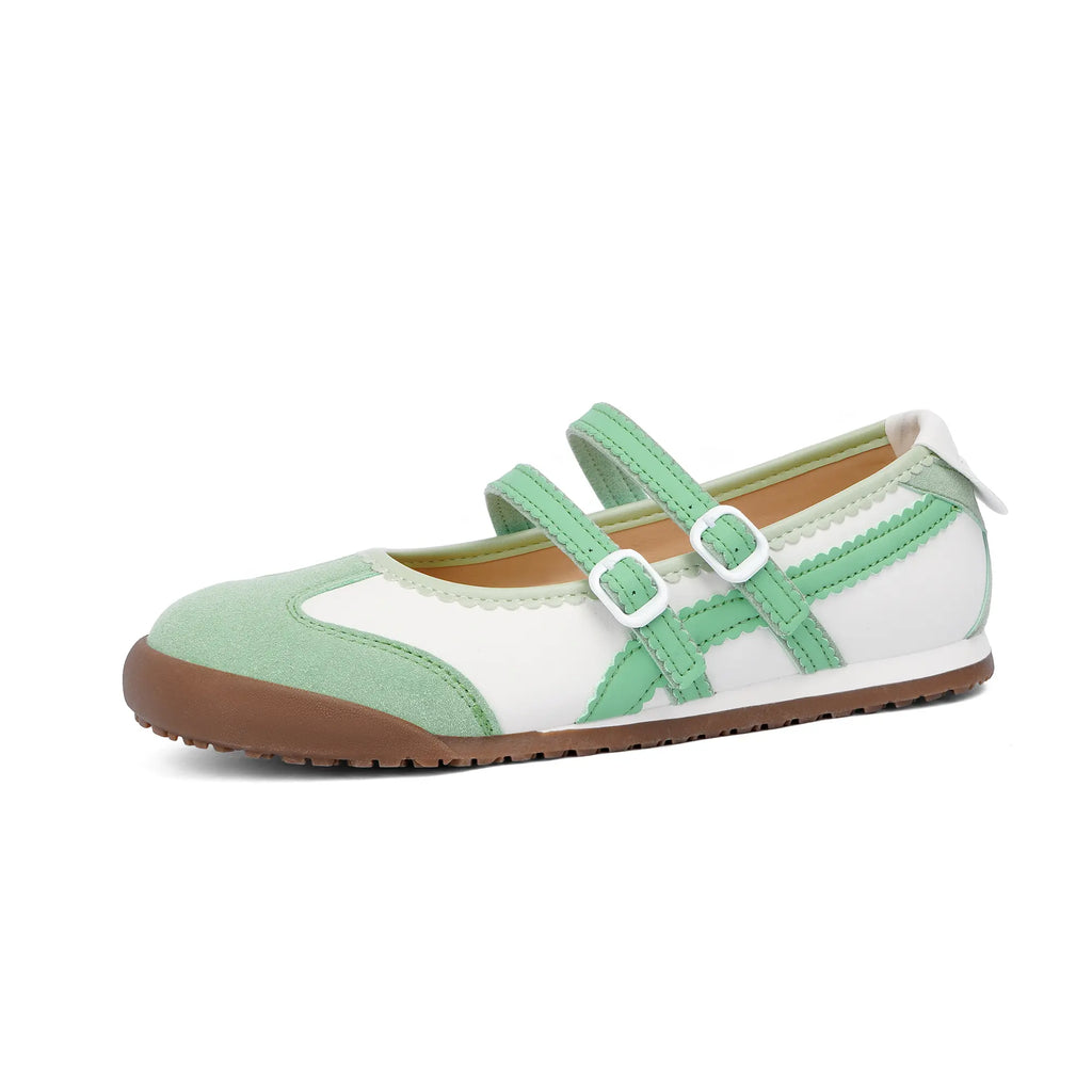 Women's Double Strap Mary Jane Ballet Flats with Scalloped Trim [YQT:ULO-260921-004:33dbdac5e51ff7a5]