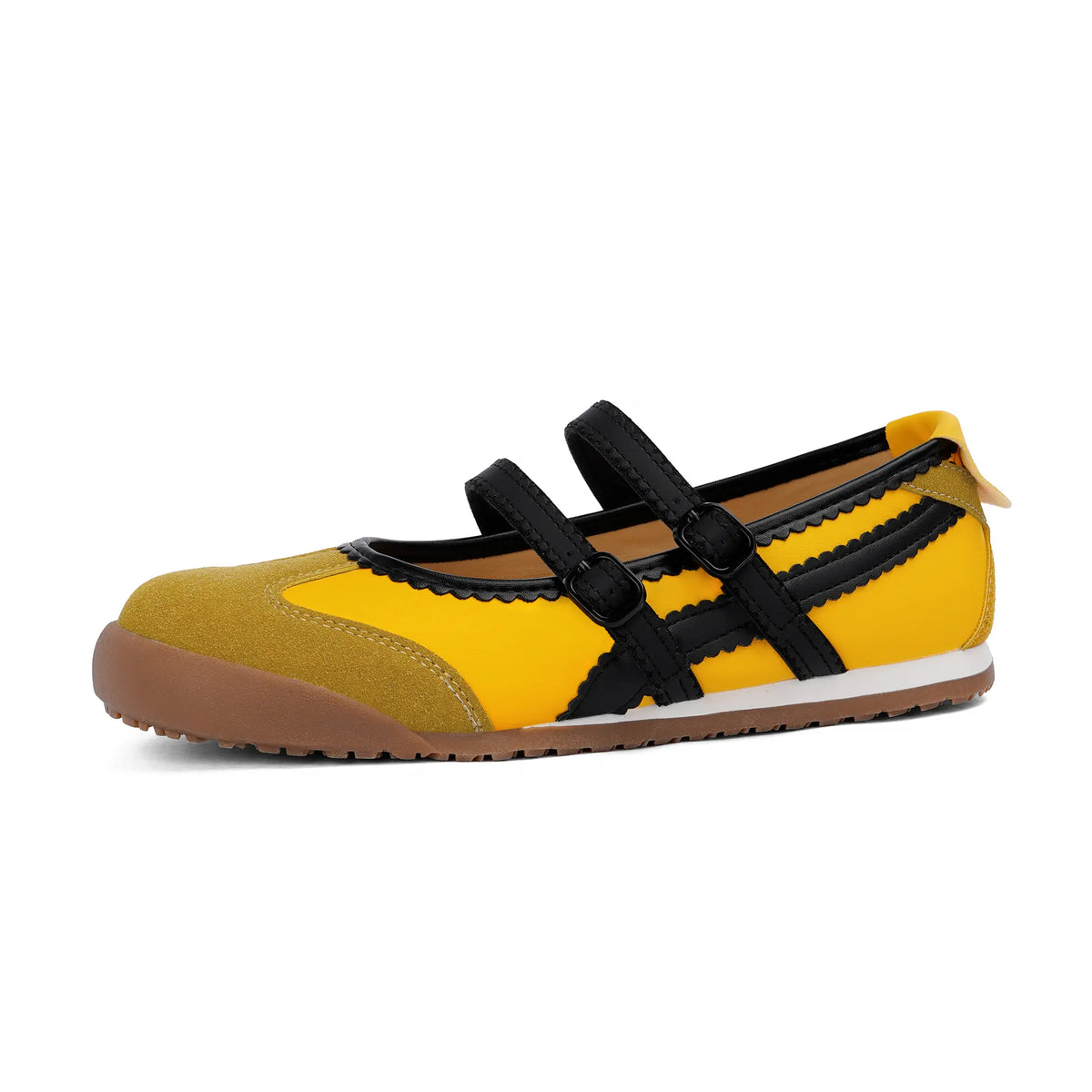 Women's Double Strap Mary Jane Ballet Flats with Scalloped Trim [YQT:ULO-260921-004:8808a74c7dfdd268]
