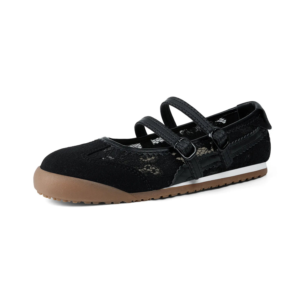 Women's Double Strap Mary Jane Ballet Flats with Scalloped Trim [YQT:ULO-260921-004:4624b5a33cd071d6]