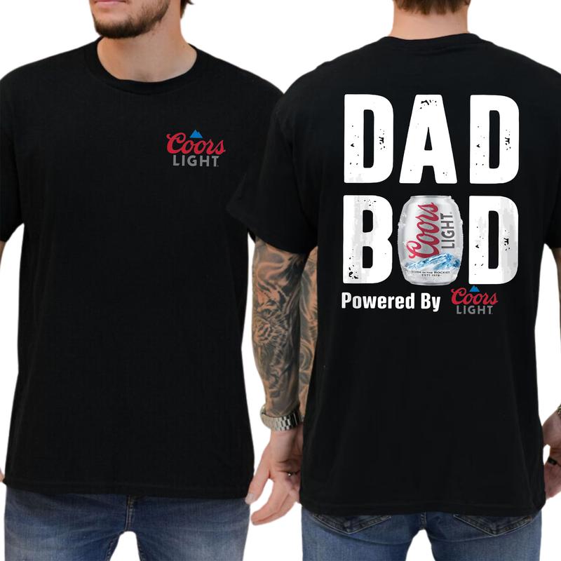 Coors Lite Dad Bod Powered By Coors Light T-shirt Sweatshirt Hoodie 2-Sided