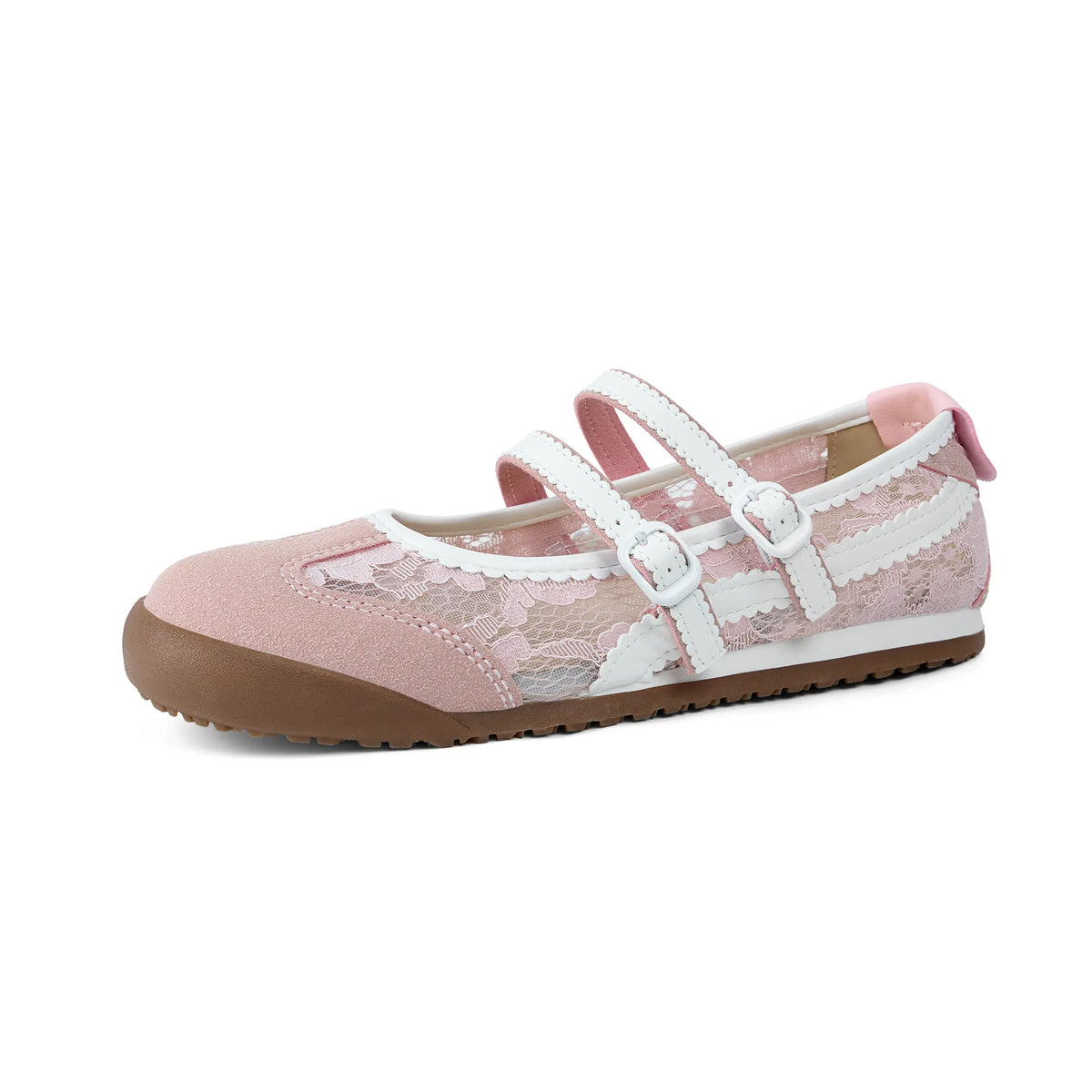 Women's Double Strap Mary Jane Ballet Flats with Scalloped Trim [YQT:ULO-260921-004:84d33f028459aaa8]