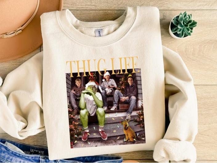 Thug Life Christmas Movie Shirt, Christmas Friends Sweatshirt