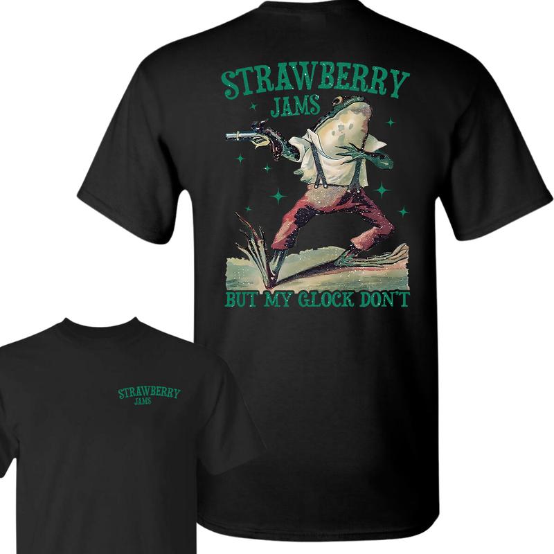 Strawberry Jams But My Glock Don't Vintage Graphic T-Shirt Sweatshirt Hoodie