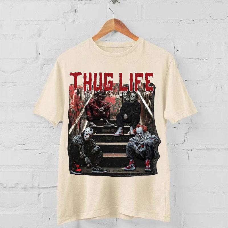 Halloween Horror Characters THUG LIFE Shirt