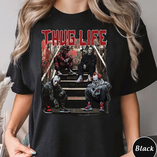 Halloween Horror Characters THUG LIFE Shirt