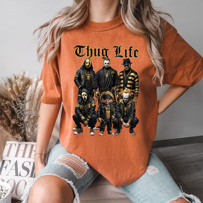 Halloween Horror Characters Thug Life Shirt