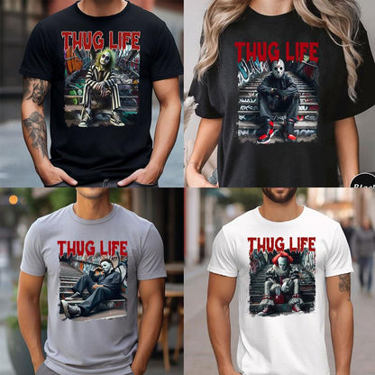 Halloween ThugLife Horror Characters TShirt, Every Characters Tee Shirt