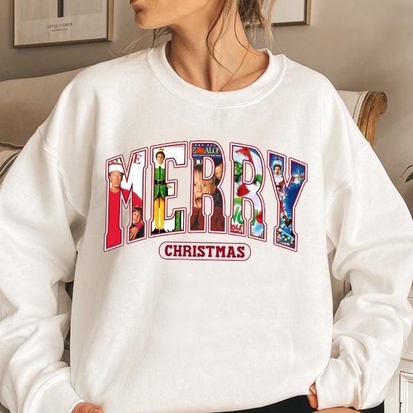 MERRY Christmas 90s Movies Shirt