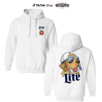 Miller Golden Dog Comfort Colors Two-sided Hoodie for Men and Women