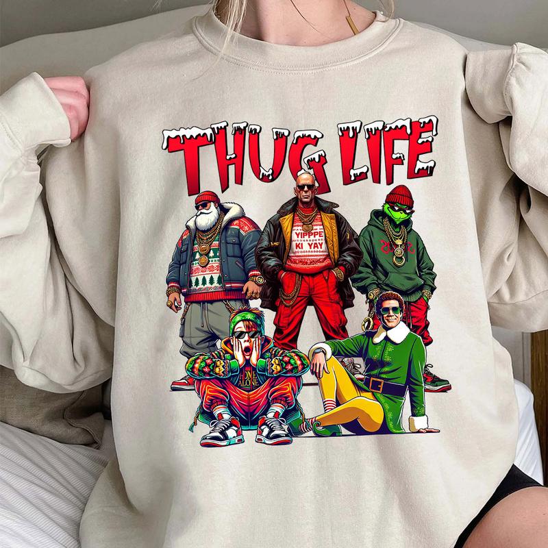 THUGLIFE Christmas Shirt, Christmas Movies Shirt