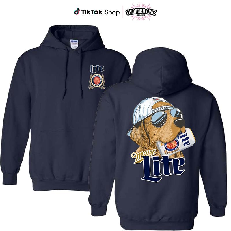 Miller Golden Dog Comfort Colors Two-sided Hoodie for Men and Women