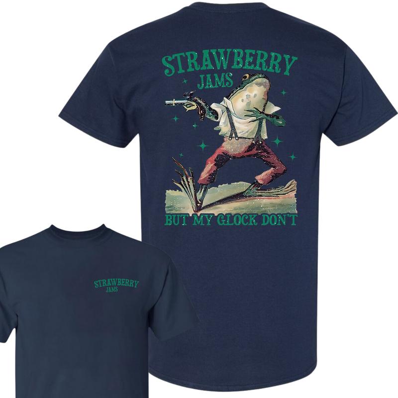 Strawberry Jams But My Glock Don't Vintage Graphic T-Shirt Sweatshirt Hoodie