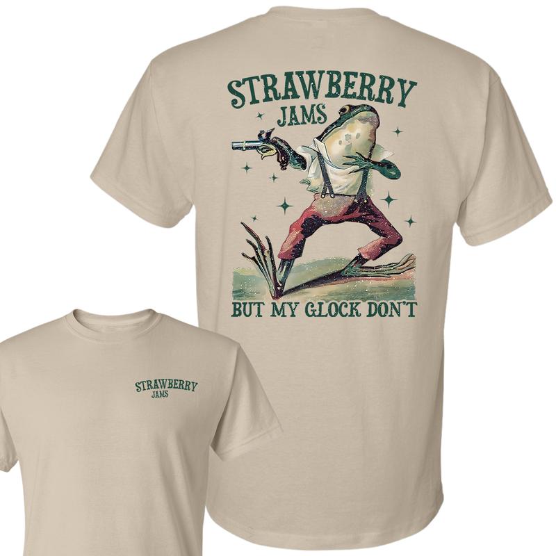 Strawberry Jams But My Glock Don't Vintage Graphic T-Shirt Sweatshirt Hoodie