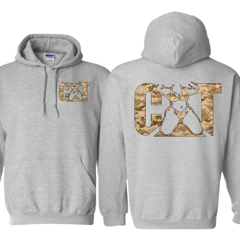 Camo Cat With Woman Unisex Classic Fabric T-Shirt Sweatshirt Hoodie