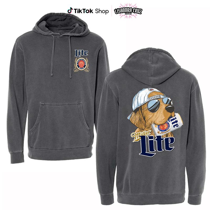 Miller Golden Dog Comfort Colors Two-sided Hoodie for Men and Women