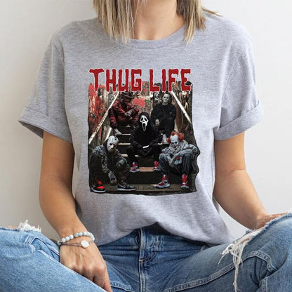 Halloween Horror Characters THUG LIFE Shirt