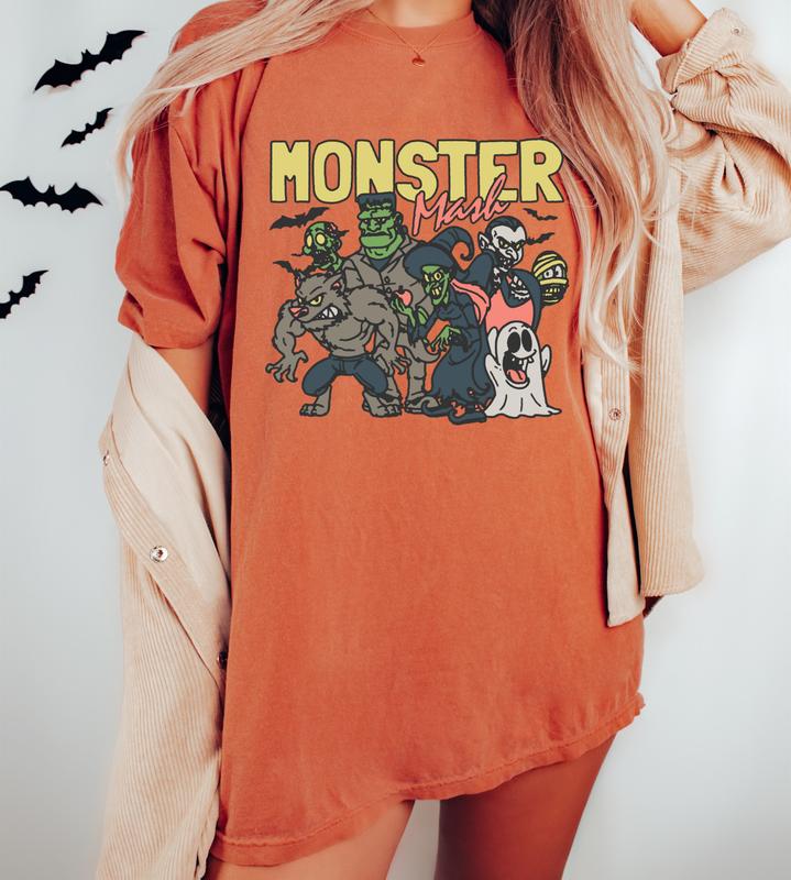 Monster Mash Vintage 90s Comfort Colors Tshirt Multiple Colors