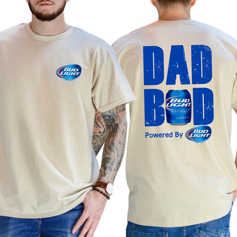 Bud Light Dad Bod Powered By Coors Light T-shirt Sweatshirt Hoodie 2-Sided