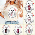 Halloween Ghost Shirt, Ghost Tee, Funny Skeleton Halloween T-Shirt, Spooky Graphic Top, Funny Paranormal Apparel